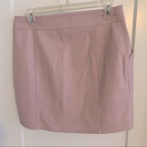 NWT Express Faux leather pink mini skirt